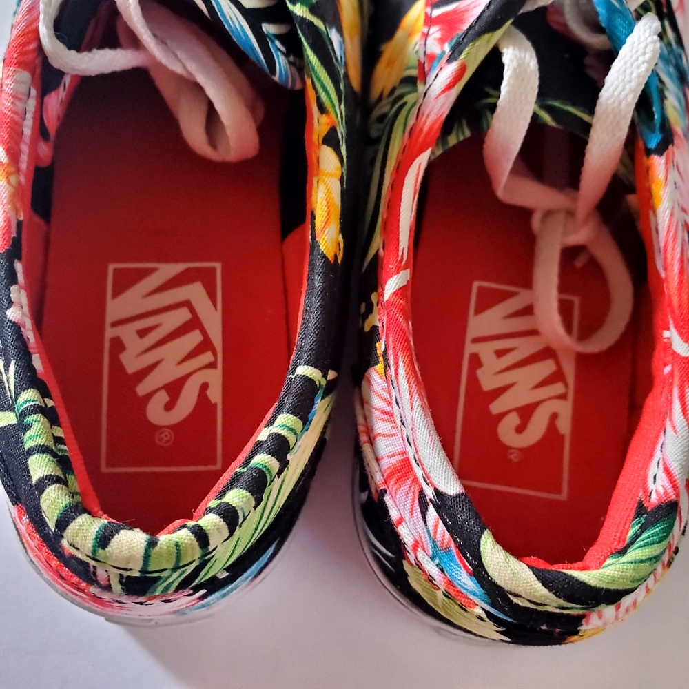Vans Floral Canvas Sneakers Women' S Size 7 - Picture 5 of 7